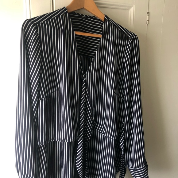 Mexx Ladies Medium blouse (navy and white stripe) - Picture 5 of 7